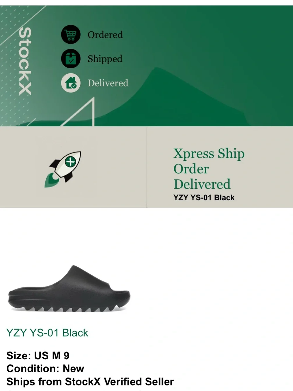 Yeezy Men's Black Foam Slides